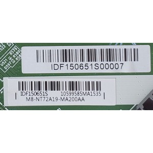 MAIN FUENTE ((COMBO)) PARA TV HKPRO·ROKU TV FHD / NUMERO DE PARTE M8-NT72A19-MA200AA / 40-3NT63M-MAB2 / IDF150651S / 10599585MA1535 / IDF150651S00007 / V8-NT563AM-LF1V061 / 20190117 / PANEL LVF430PADX E0086 / DISPLAY CC430LV1D Ver.02 / MODELO HKP43SM8